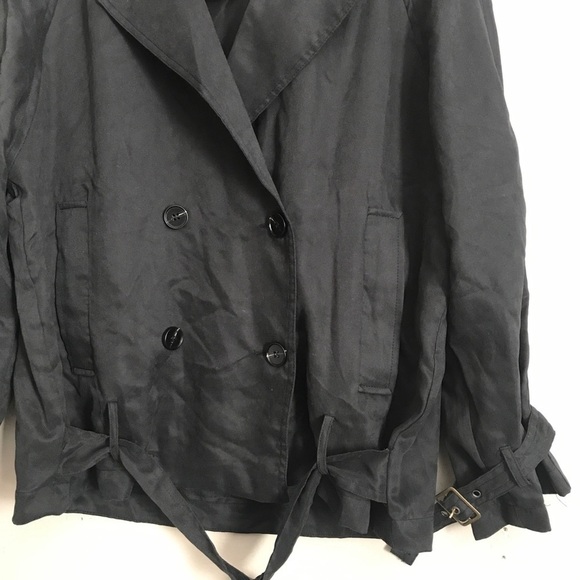 ESSUE Women’s Jacket Black belted Size Small NWT - Picture 8 of 12